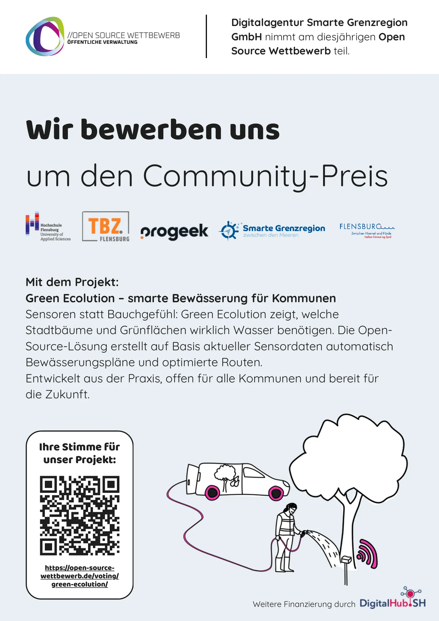 Die Bewerbung um den Community-Preis beim Open Source Wettbewerb